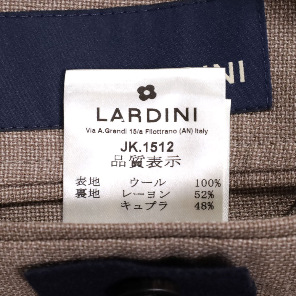 LARDINI ラルディーニ ジャケット ウールホップサック 3B メンズ ブラウン JP0526AQ/AD60501 【国内正規品】